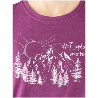 T-shirt damski VIKING Lenta Bamboo Light różowy   XS