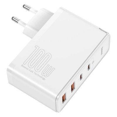 8. Baseus GaN2 Pro szybka ładowarka sieciowa 100W USB / USB Typ C Quick Charge 4+ Power Delivery biały (CCGAN2P-L02)