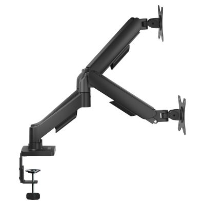 3. SAVIO PODWÓJNY UCHWYT BIURKOWY NA MONITORY 17"-32" 2X 2-9 KG NA SPRĘŻYNIE UM-04