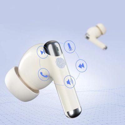 18. Słuchawki Tronsmart Sounfii R4 bezprzewodowe Bluetooth 5.3 ENC - białe