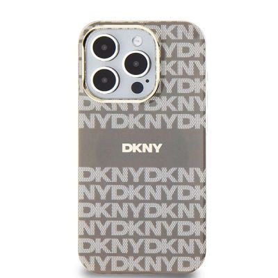 3. Etui DKNY IML Mono & Stripe MagSafe na iPhone 15 Pro Max - beżowe