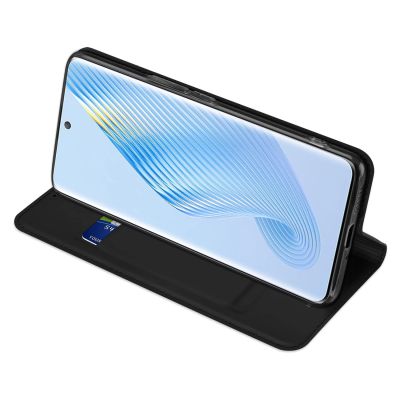 6. Dux Ducis Skin Pro etui do Honor Magic5 pokrowiec z klapką portfel na kartę podstawka czarne