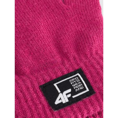 2. Rękawiczki dzianinowe z wiskozą dziecięce 4F 4FJRAW25AGLOU146-53S