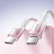 9. Kabel Joyroom S-A42 Crystal-Clear Series 60W USB-C - USB-C 1,2m - biały