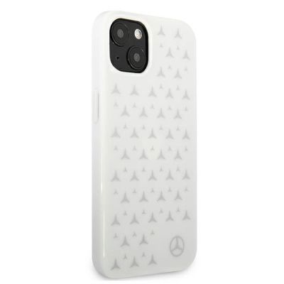 4. Etui Mercedes Silver Stars Pattern na iPhone 13 mini - białe