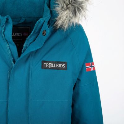 5. Kombinezon śnieżny dla dziewczynki/chłopca Trollkids Kids Kirkenes Snowsuit wodoodporny niebieski (387-174)