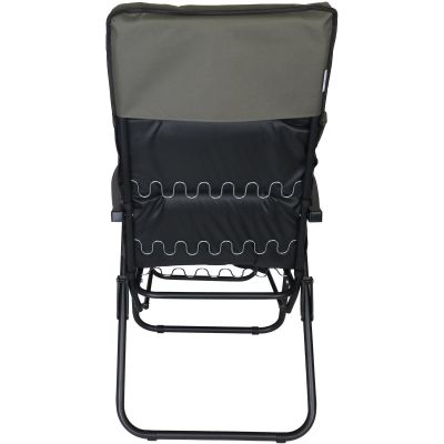 6. FOTEL OGRODOWY Z PODNÓŻKIEM 57x83x106CM SZARO-ZIELONY