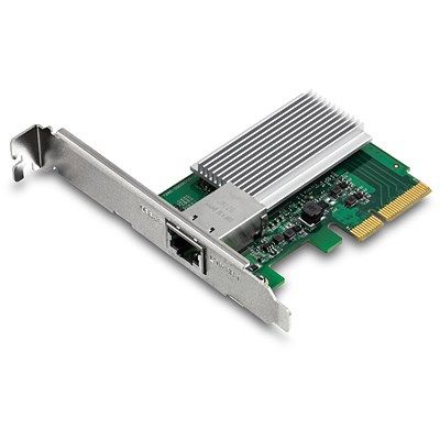 3. Karta sieciowa Trendnet TEG-10GECTX, wewnętrzna, przewodowa, PCI Express, Ethernet, 10000 Mbit/s, zielony, szary