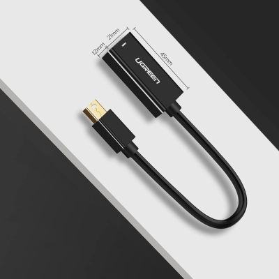14. Adapter Ugreen MD112 10460 mini DisplayPort (męski) / HDMI (żeński) FHD 1080p - biały