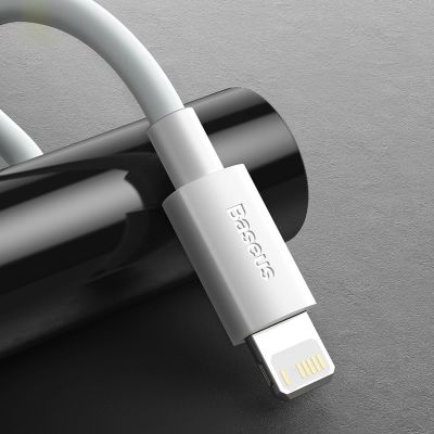 15. Kabel Baseus Simple Wisdom Lightning / USB-C 20W 1.5 m 2 szt. - biały