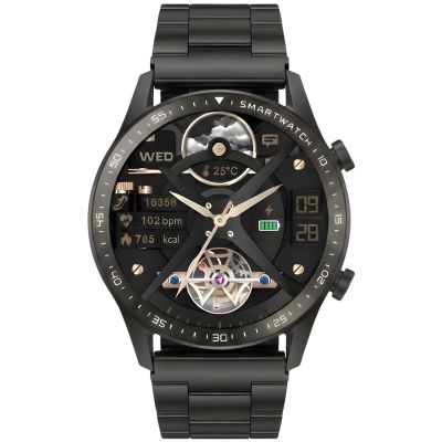 9. Smartwatch Gravity Czarny Bransoleta i Pasek GT10-1