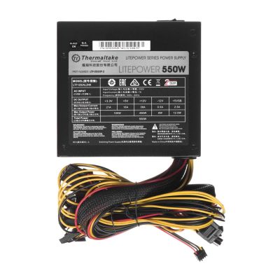4. THERMALTAKE PSU LITEPOWER II BLACK 550W (ACTIVE PFC, 2XPEG, 120MM) PS-LTP-0550NPCNEU-2
