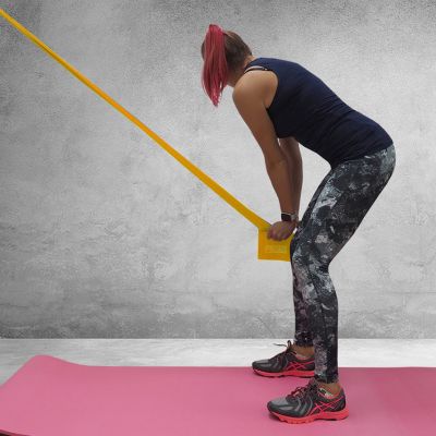 14. GUMA FITNESS PROFIT LONG LIGHT 200x15x0,35cm żółta DK 2227