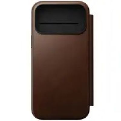 9. Nomad Modern Leather Folio pokrowiec na telefon komórkowy 17,5 cm (6.9") Brązowy