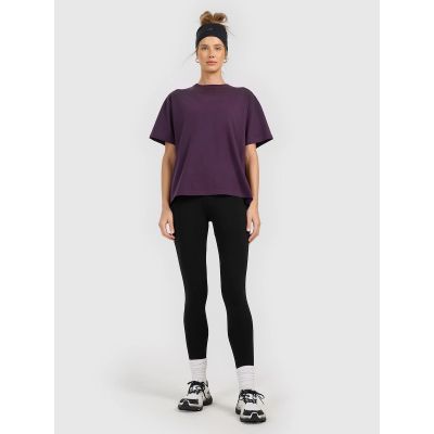 6. T-shirt loose gładki damski 4F 4FRAW25TTSHF3624-50S