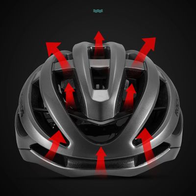 7. Kask rowerowy Rockbros HC-58BK-M 55-58 cm - czarno-szary