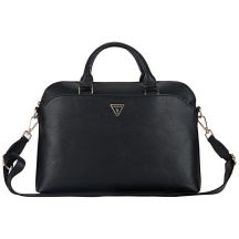 Torba Guess Grained Zipper Pocket Triangle Logo na laptopa 15" - czarna