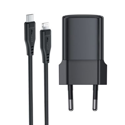 17. Ładowarka sieciowa Acefast A118 30W GaN USB-C z kablem USB-C do Lightning 1.2m - czarna
