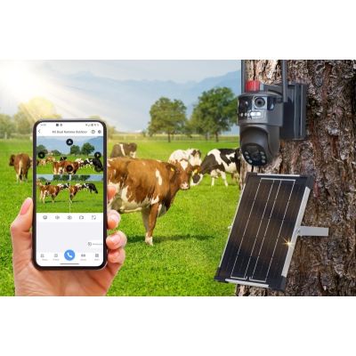 7. Kamera zewnętrzna podwójna 4G 3MP+3MP + panel słoneczny Technaxx TX-329