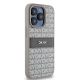 4. Etui DKNY Leather Mono Stripe & Metal Logo na iPhone 15 Pro - beżowe