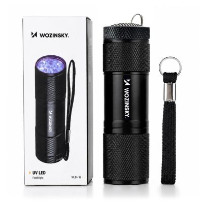 8. Latarka UV Wozinsky WLD-9L IP65 do wykrywania śladów - czarna