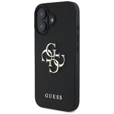 2. Etui Guess Grained Big 4G Logo Small Classic Logo na iPhone 16 - czarne