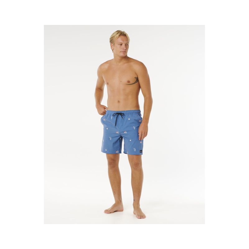 4. Boardshorty męskie RIP CURL Skelly Breach Volley niebieskie