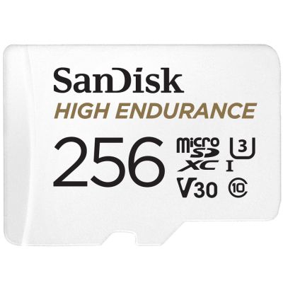 4. High Endurance microSDXC 256GB V30 z adapterem (rejestratory i monitoring)