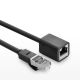 4. Kabel Ugreen NW112 11281 sieciowy Ethernet RJ45 (żeński) - RJ45 (męski) F/UTP Cat. 6 1 Gbps 2m - czarny