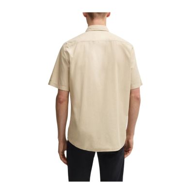 2. Koszula męska BOSS Relegant_6-short_M Light Beige (50537331-271)