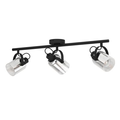 3. Lampa punktowa BERREGAS 3XE27 czarna/chrome