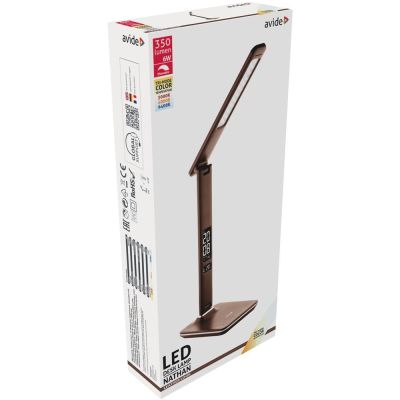 3. Avide ABLDL-OLC-6W-BR lampa stołowa LED G Brązowy
