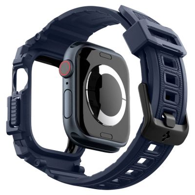 8. Pasek Spigen Rugged Armor "Pro" do Apple Watch 46 mm - niebieski