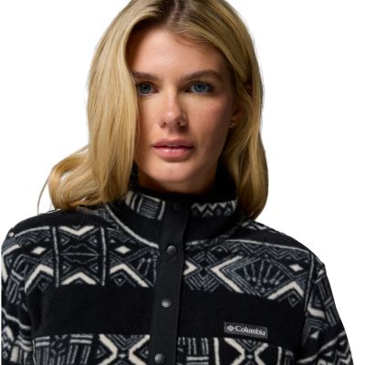 4. Columbia Benton Spring Printed 1/2 Snap 2085611012 Czarne L