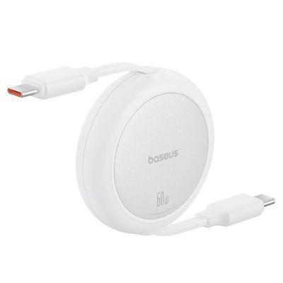 2. Kabel zwijany Baseus Free2Pull 60W USB-C - USB-C 1m - biały