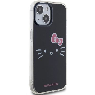 4. Etui Hello Kitty IML Kitty Face na iPhone 15 - czarne