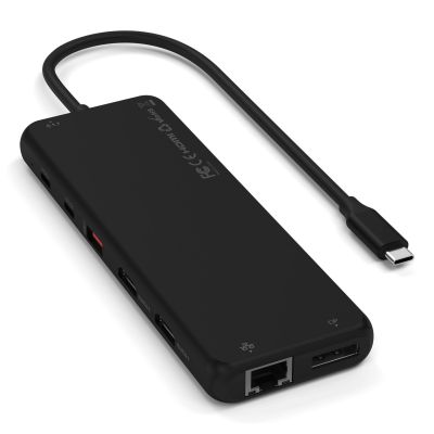6. Satechi 13-w-1 USB-C Triple Display Multiport Adapter - adapter USB-C (1x Ethernet 1 Gbps, 3x USB-A 5 Gbps, 1x USB-A 10 Gbps, 2x USB-A 480 Mbps, 2x USB-C 10 Gbps 85W PD, 2x HDMI 2.0 4K@60Hz, DP 1.4 8K@60Hz, 3.5 mm Audio in/out) (black)