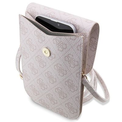 4. Torebka Guess 4G Stripe - różowa