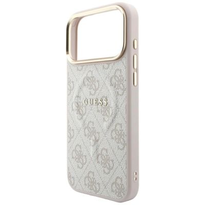 6. Etui Guess Embossed 4G Classic MagSafe na iPhone 17 Pro Max / 18 Pro Max - różowe
