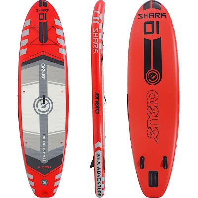 13. ZESTAW - DESKA SUP 150KG DMUCHANA ENERO 320x81x15CM SHARK