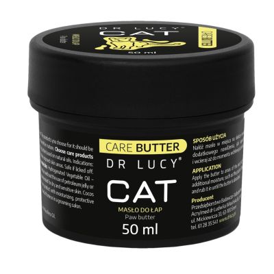2. DR LUCY - CAT CARE BUTTER 50 ML ODŻYWCZY KREM NA BAZIE NATURALNYCH OLEJÓW, WSPIERA REGENERACJĘ OPUSZKÓW ŁAP I CODZIENNĄ AKTYWNOŚĆ KOTA