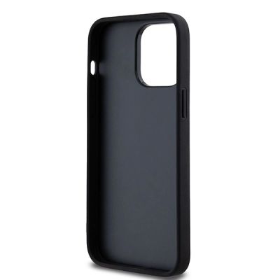 7. Etui DKNY Leather Checkered Mono Pattern & Printed Stripes na iPhone 14 Pro Max - czarne