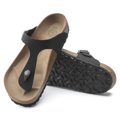 7. Japonki Birkenstock Gizeh Birko-Flor damskie Narrow Black na wąską stopę wegańskie czarne (1020487)