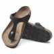 7. Japonki Birkenstock Gizeh Birko-Flor damskie Narrow Black na wąską stopę wegańskie czarne (1020487)