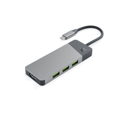 10. GREEN CELL HUB USB-C ADAPTER GC CONNECT 7W1 (3XUSB 3.1, HDMI 4K 60HZ, USB-C PD 85W, MICROSD/SD)
