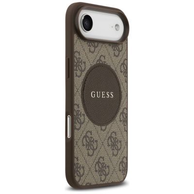 4. Etui Guess 4G Circle Classic Logo MagSafe na iPhone Air - brązowe