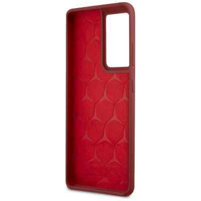 7. Etui Mercedes Silicone Line na Samsung Galaxy S21 Ultra - czerwone