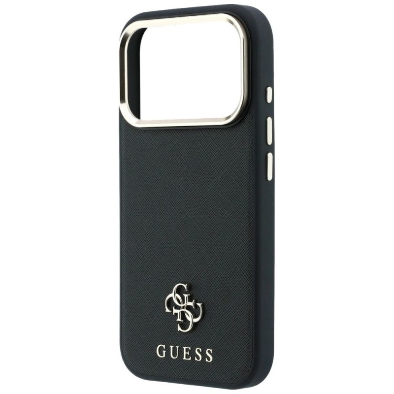 6. Etui Guess Saffiano Small 4G & Classic Logo MagSafe na iPhone 18 Pro / 17 Pro - czarne