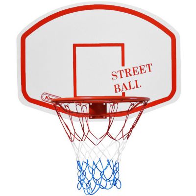 2. Tablica do koszykówki Kimet Street Ball+obręcz biało-czerwona