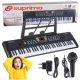 10. SUPRIMO 605 UFB - keyboard z mikrofonem do nauki gry, przeznaczony dla dzieci